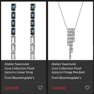 Swarovski Atelier Fluid Azzurro sapphire diamond earrings